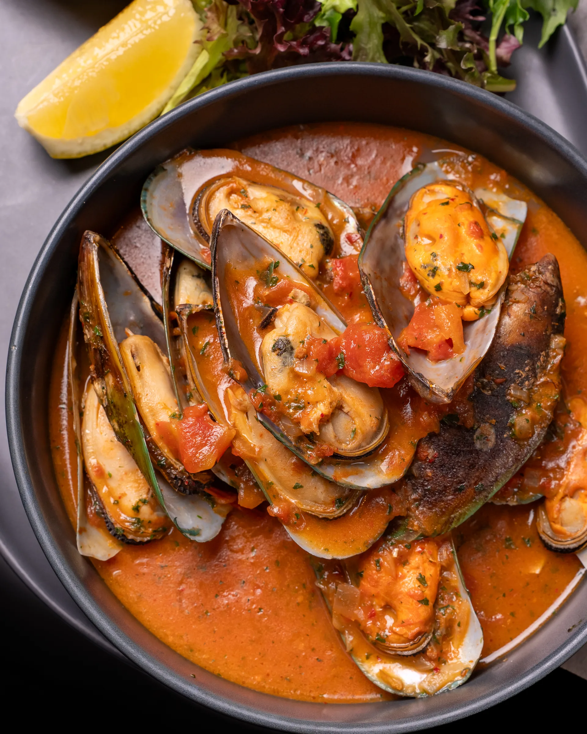 Plated seafood at Sage Yellowfin — South Bank Brisbane