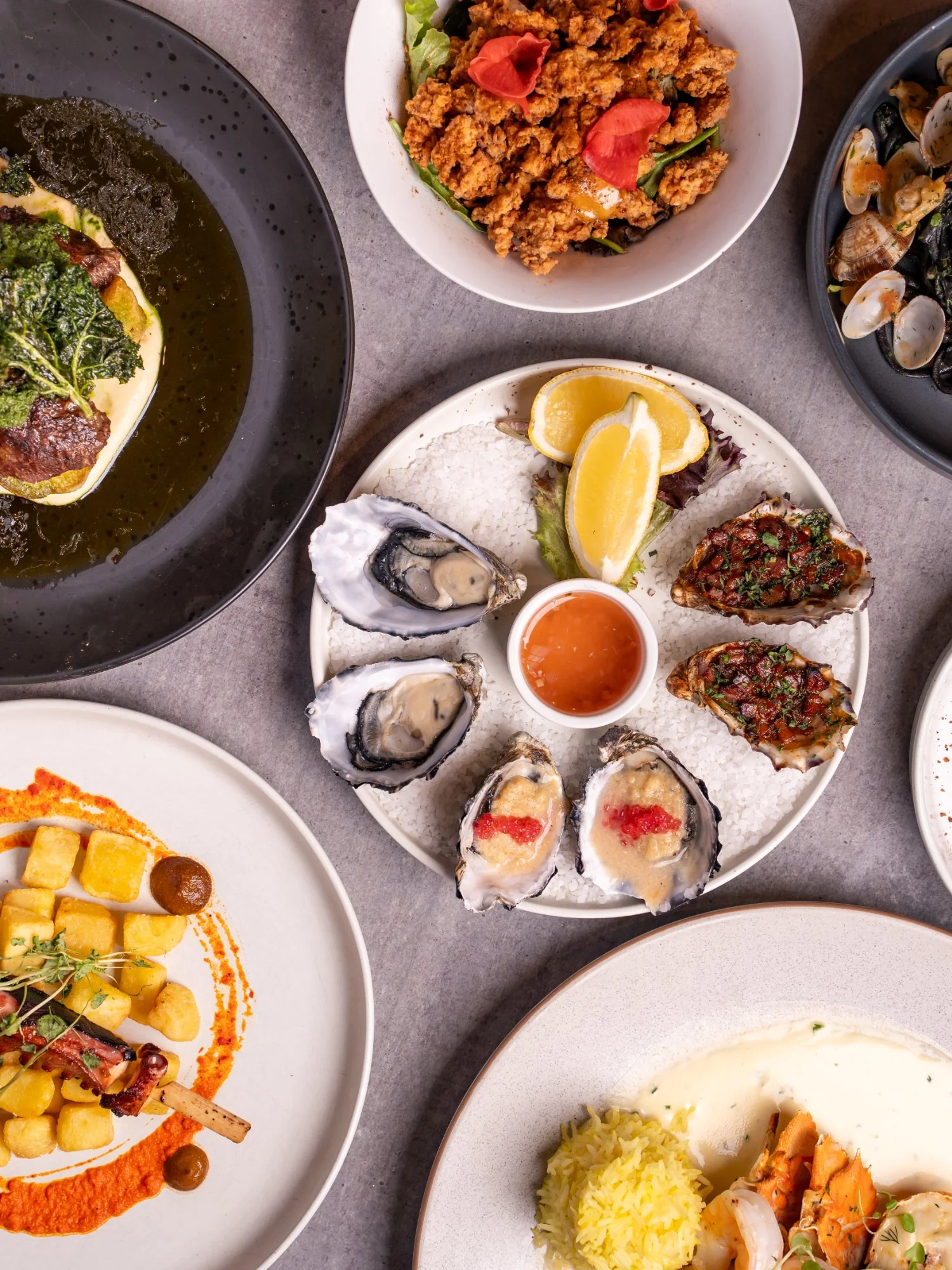 Sage Yellowfin food spread South Bank Brisbane